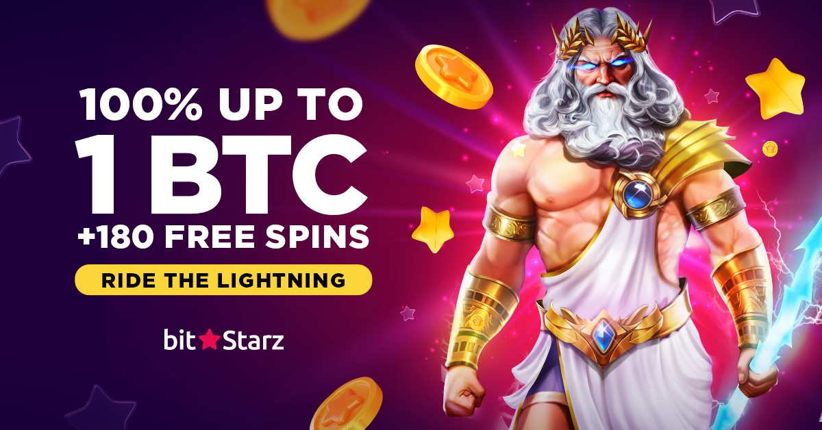 BitStarz no deposit bonus — 100% up to 1 BTC plus 180 free spins, ride the lightning